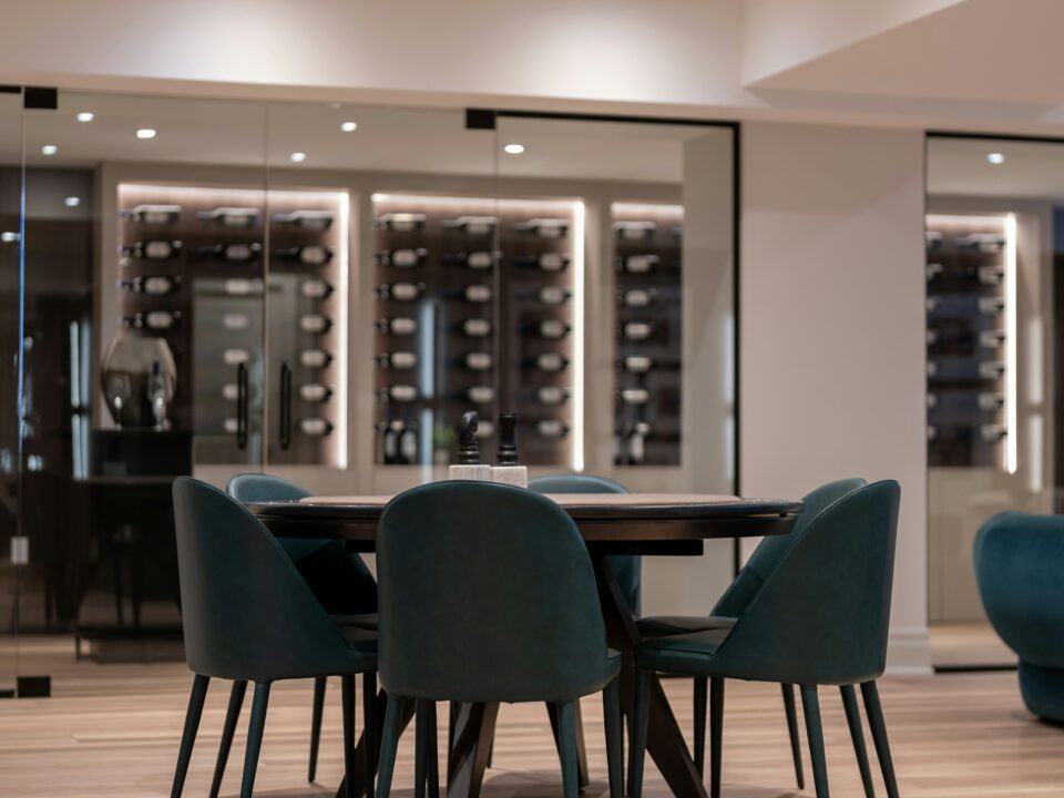 Nghiên cứu ý tưởng 01 — Trưng bày tường rượu penthouse kiến trúc